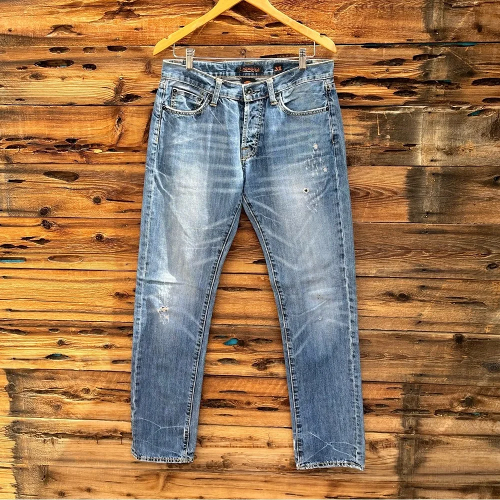 Ed Hardy Light Blue Straight Leg Jeans - Picture 2 of 8